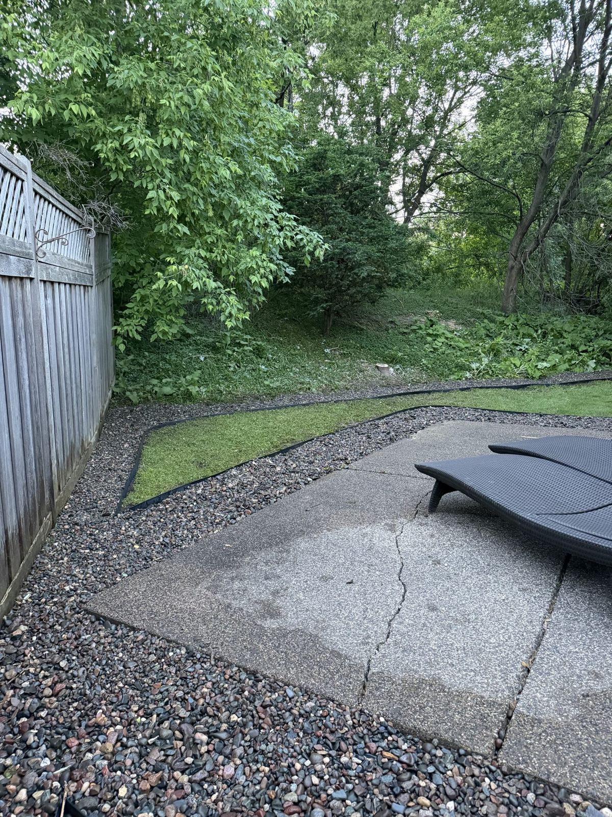 Patio edge, re-cut — after